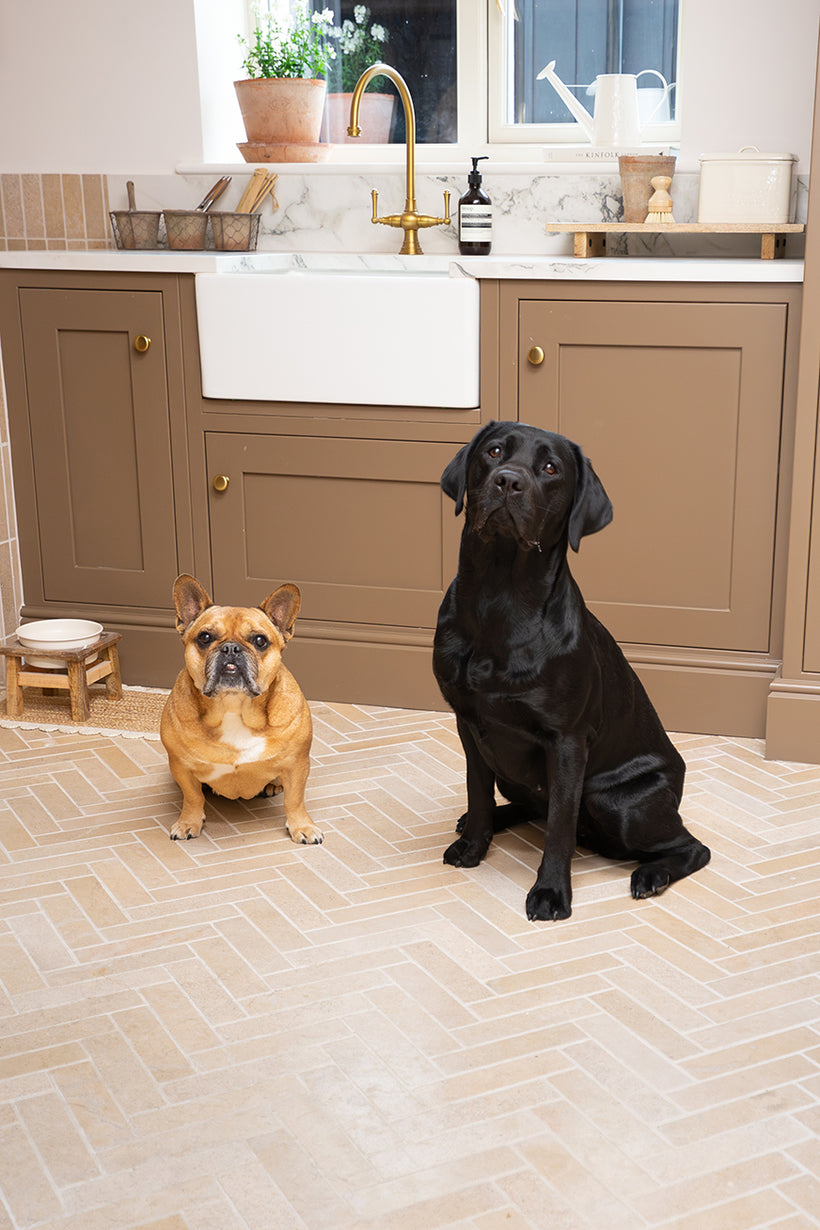 Tuscany Tumbled Herringbone Tiles