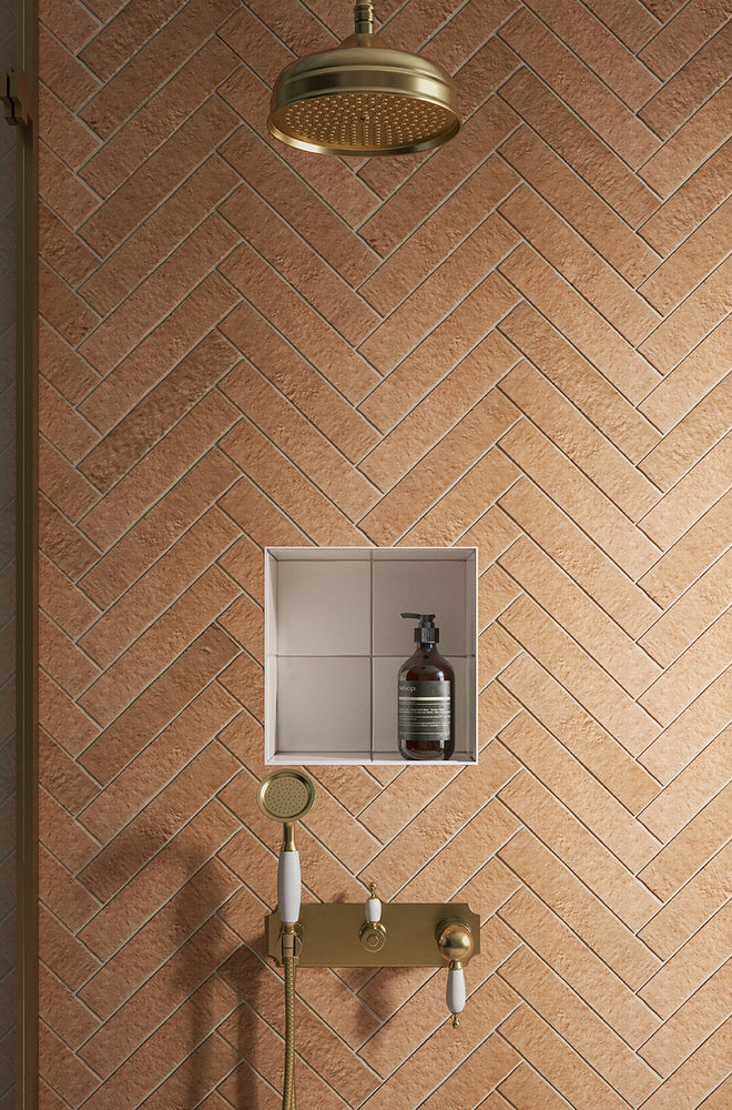 Willa Terracotta Textured Metro Tiles
