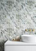 Zanetti Jade Green Marble Effect Fluted Tiles