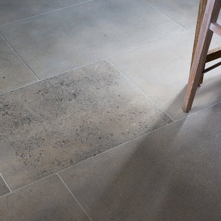 Clermont Gris Lightly Tumbled Limestone Tiles Fossil