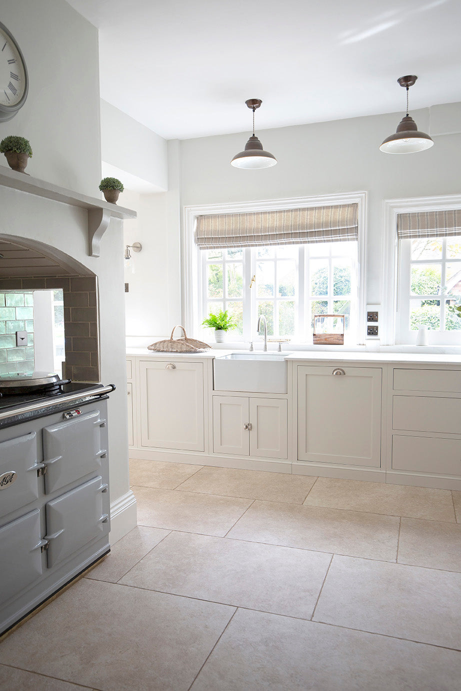 Corinthian Beige Stone Effect Porcelain Kitchen Floor Tiles