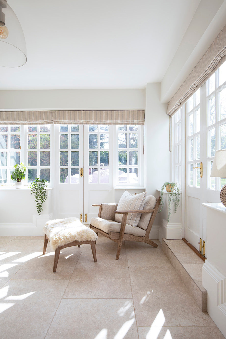 Corinthian Beige Stone Effect Porcelain Living Room Tiles