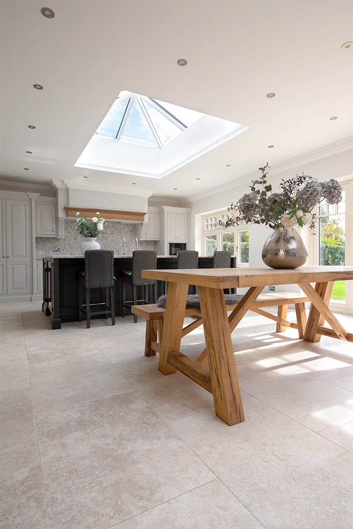 Corinthian Grey Tumbled Effect Porcelain Stone Tiles