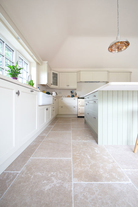Dijon Tumbled Limestone Flagstone Flooring Tiles UK##500xFLx15mm