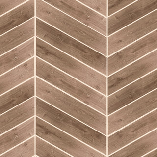 Eaton Walnut Wood Effect Chevron Porcelain Planks