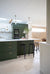 Hambleton Ivory Tumbled Effect Porcelain Tiles Green Kitchen##900x600x10mm