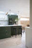 Hambleton Ivory Tumbled Effect Porcelain Tiles Green Kitchen##900x600x10mm