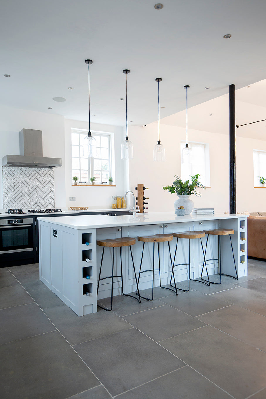Hampton Grey Limestone Kitchen Flooring Tiles
