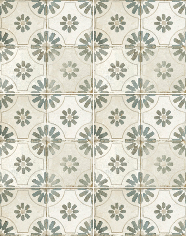 Penrose Sage Patterned Ceramic Tiles