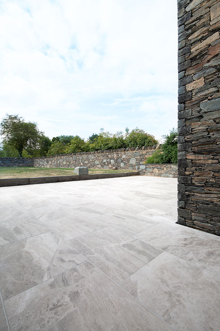 Silver Cloud Softly Worn Limestone Pavers